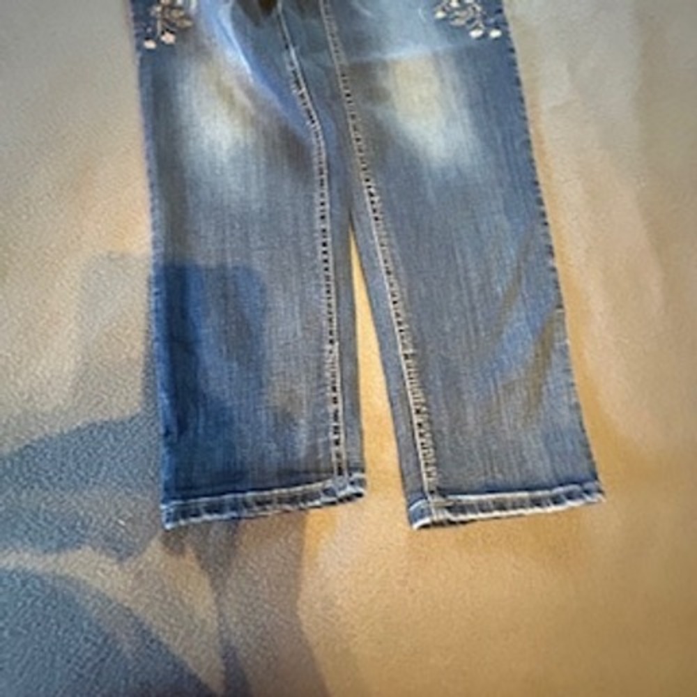 Vintage America Blues Bestie Jeans Skinny Floral Embroidered Denim Size 8/29 R - Picture 8 of 15